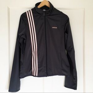 Adidas Pink / Grey Athletic Track Jacket Large L